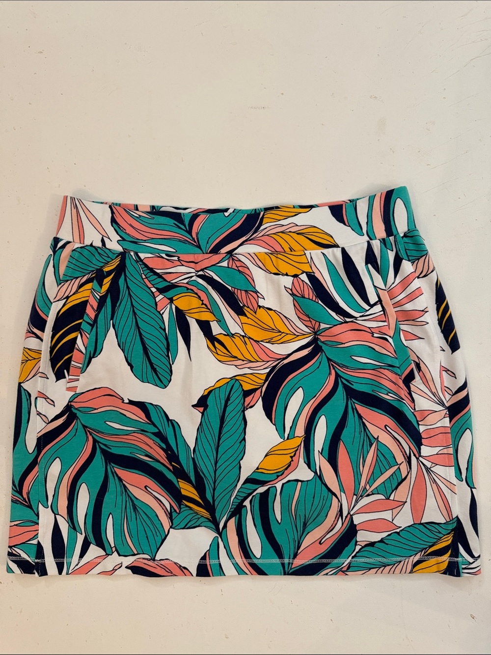 Talbots tropical print skort with pockets
